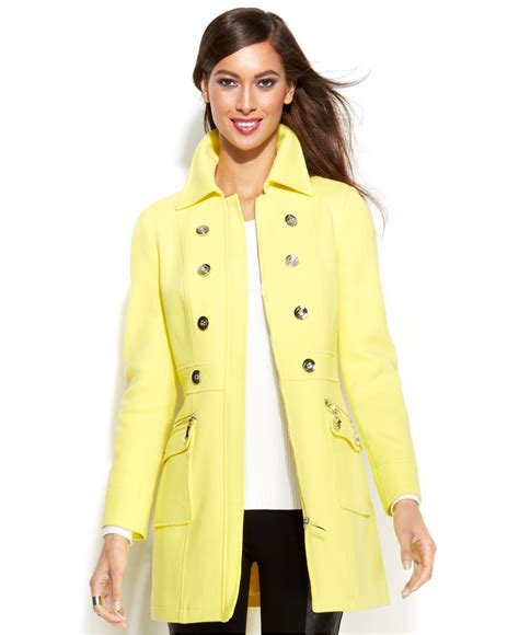 yellow designer coats